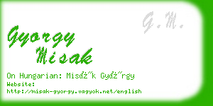 gyorgy misak business card